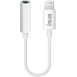 Переходник Jack 3.5 >--> Lightning ISA белый