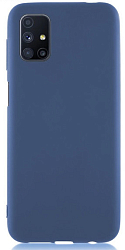 Задняя накладка SILICONE case NEW для Samsung Galaxy M51 синяя
