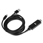 Кабель HDMI <--> Type-C  1.8м NONAME с питанием USB