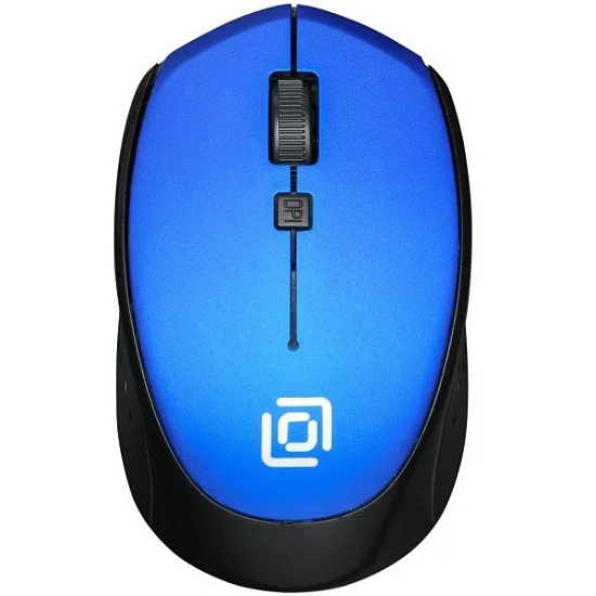 Мышь БП OKLICK 488MW синий/черный,  USB