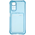 Задняя накладка ZIBELINO Silicone Card Holder Case для Xiaomi Redmi Note 11 Pro 4G/5G (голубой) защита к