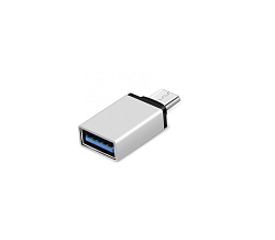 Переходник USB <--< Type-C WALKER металлический