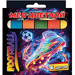 Мел цветной "Футбол" 6 шт, 1,2х1,2 см. с европодвесом 76999 10867712