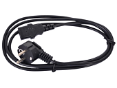 Кабель питания  1.8м GEMBIRD/CABLEXPERT PC-186, черный, с заземлением