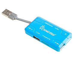 USB-Хаб SMARTBUY Combo (SBRH-750-B) голубой