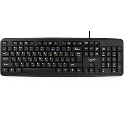 Клавиатура GEMBIRD KB-8320U-Ru Lat-BL черная USB