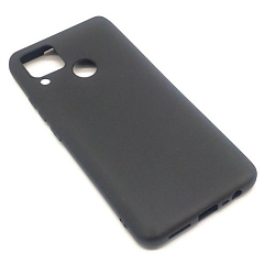 Силиконовый чехол SILICONE CASE Soft Matte для Realme C15 чёрный