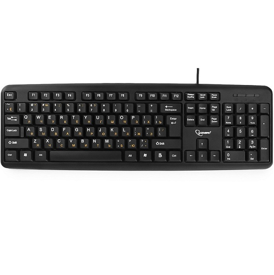 Клавиатура GEMBIRD KB-8320U-Ru Lat-BL черная USB