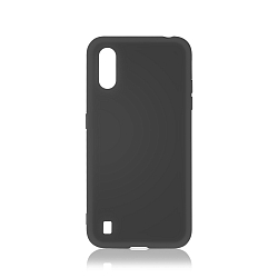 Силиконовый чехол DF для Samsung Galaxy M01 DF sOriginal-15 (black) с микрофиброй