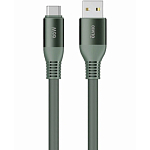 Кабель USB <--> Type-C  1.2м OLMIO SHIELD, зеленый, 66W, 6A