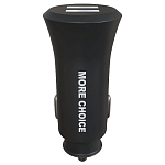 Авто ЗУ 2USB 2.4A MORE CHOICE AC22i Black, Lightning