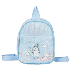 Рюкзак детский, отдел на молнии, наружный карман, цвет синий, «Единорог»