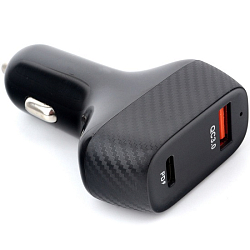 Авто ЗУ 1USB/1Type-C CABLEXPERT MP3A-UC-CAR20, черный, 36Вт