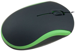 Мышь RITMIX ROM-111 черная/зеленая, USB