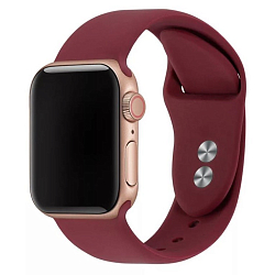 Силиконовый ремешок для Apple Watch (42/44mm) (33 сангрия)