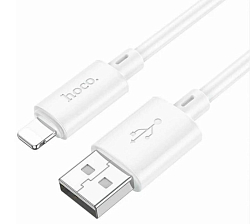Кабель USB <--> Lightning  1.0м HOCO X88 Gratified, белый, в техпаке