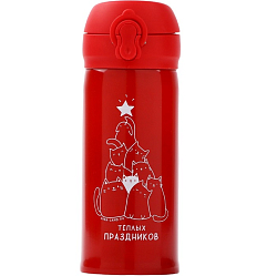 Термос «Теплых праздников», 350 мл Новый год.