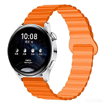 Силиконовый ремешок WB32 Универсальный 20мм на магните (orange)