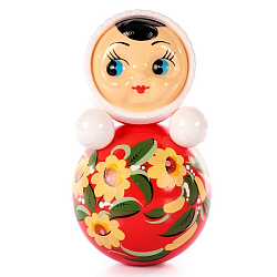 Неваляшка "Девочка" расписная, в коробке 12*12*22 см 6C-002/P