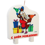 Свеча в торт "С Днем Рождения!", Гравити Фолз, 8х9,3 см   9713999