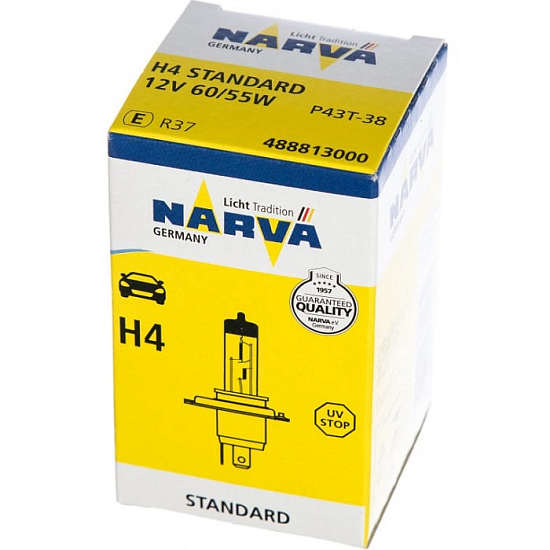 Лампа галогенная NARVA 12В Н4 60/55Вт Р43t (48881)