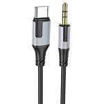 Кабель Jack 3.5 <--> Type-C  1.0м BOROFONE BL19 черный