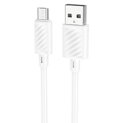 Кабель USB <--> microUSB  1.0м HOCO X88 Gratified, белый