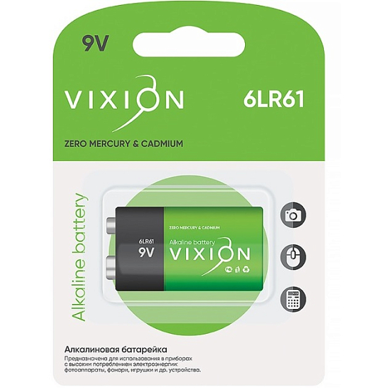 Элемент питания VIXION 6LR61 Крона BL-1