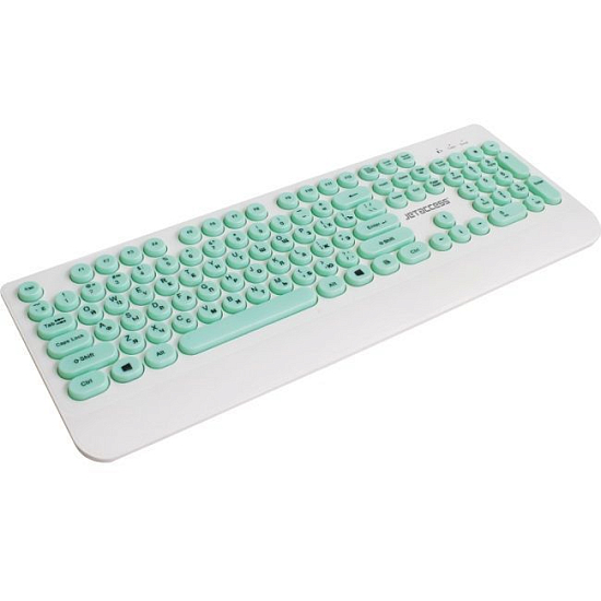 Клавиатура+мышь БП JETACCESS SMART LINE KM39 W белый-мятный