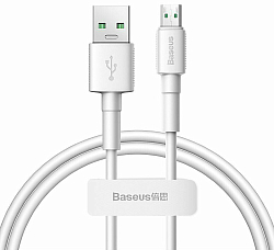 Кабель USB <--> microUSB  0.5м BASEUS CAMSW-C02, Mini White, белый
