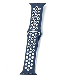 Силиконовый ремешок XO BT08B 42/44/45/49мм (бело-синий) двухцветный