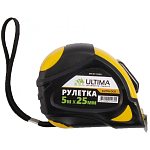Рулетка  5м х 25мм ULTIMA AutoLock обрезиненный корпус, автом. фиксация арт.131024