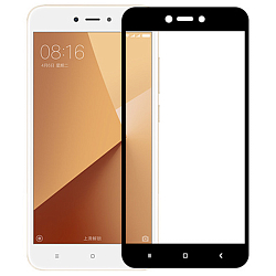 Противоударное стекло 3D NONAME для XIAOMI Redmi 4X черное, в техпаке