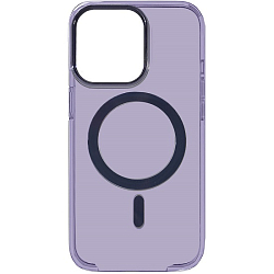 Силиконовый чехол Clear Case Magsafe для iPhone 15 Pro Purple (+ анимация NFC) ORG