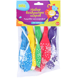 Набор шаров Bebelot "С любовью" (шелкография, 10 шт., 28 см, разноцвет.)