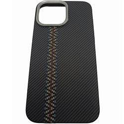 Задняя накладка LUXO MagSafe для iPhone 15 Pro Max, чёрный, серый, разноцветный узор