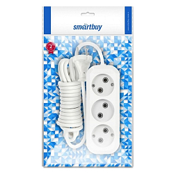 Сетевой удлинитель  5.0м SMARTBUY 3 розетки б/з ШВВП 2х0, 75 (SBE-10-3-05-F)/50