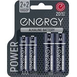Элемент питания ENERGY LR06+LR03 Power BL2+2 (4/40/320)