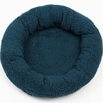 Лежанка для собак и кошек "Уют", мягкий мех, 45 х 35 х 11 см, зелёная