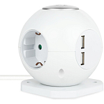 Сетевой фильтр  1.5м ROMBICA NEO SPHERUM PSE-004, белый, 2USB, 16A