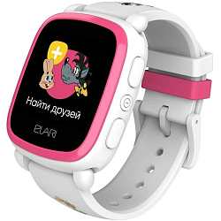 Умные часы ELARI KidPhone "Ну, погоди!" (бело-розовые) (Уценка)