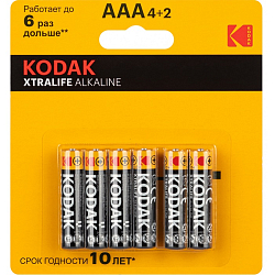 Элемент питания KODAK LR03 XTRALIFE 4+2BL (72/288)