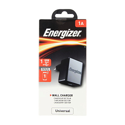 Сетевое ЗУ 1USB 1A ENERGIZER чёрный (ACA1AEUCBK3)