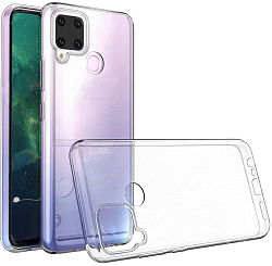 Задняя накладка NONAME для Realme C15 (2020) прозрачная 15mm