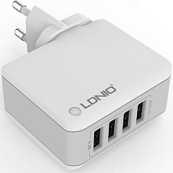 Сетевое ЗУ 4USB 4.4A LDNIO A4403 белый