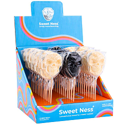 Карамель леденцовая «Черепа» на палочке, 24 г Хеллоуин. 