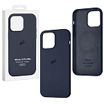 Силиконовый чехол SILICONE CASE для iPhone14 Pro Max Midnight (MagSafe) c LOGO