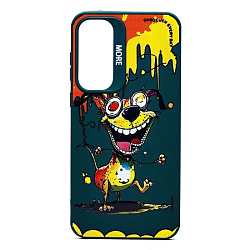 Задняя накладка SC335 для Samsung Galaxy A55  (собака) (dark green) (232915)
