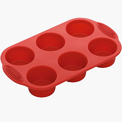 Форма для 6 круглых маффинов NADOBA, серия MILA, силиконовая, 30x18x4,3 см 762016