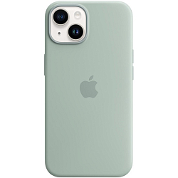 Силиконовый чехол SILICONE CASE для iPhone 14 Succulent (MagSafe + анимация NFC Clear) c LOGO